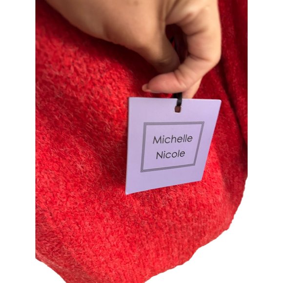 MICHELLE NICOLE Red Chenille Sweater Size Medium NEW with tags - Picture 4 of 6